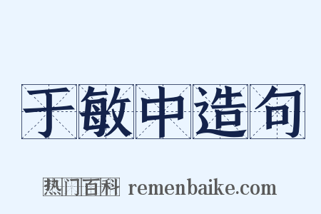 于敏中造句是什么意思的图片